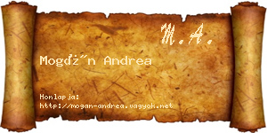 Mogán Andrea névjegykártya