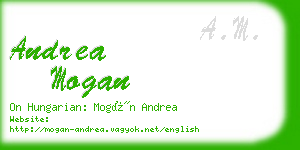 andrea mogan business card